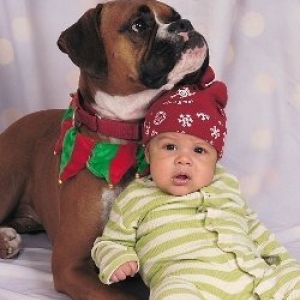 Diesel and the baby...