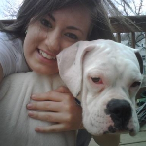 Pearl with my daughter