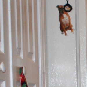 Tasha and Hurley with Dad on Easter