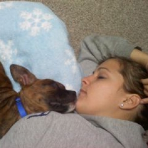 snoozing on the weekend with Rocky