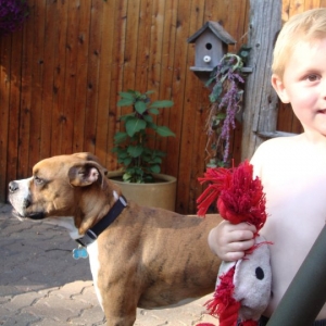 My nephew Kaleb posing with Ben..