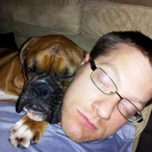 Bentley loves to be cheek to cheek...