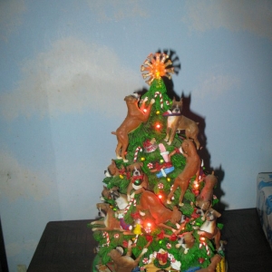 Milos 1st  Christmas and  this was our tree