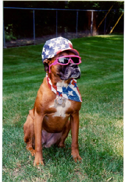 A Patriotic "Girl" adds a hat