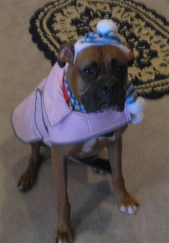 Ali in her winter gear.