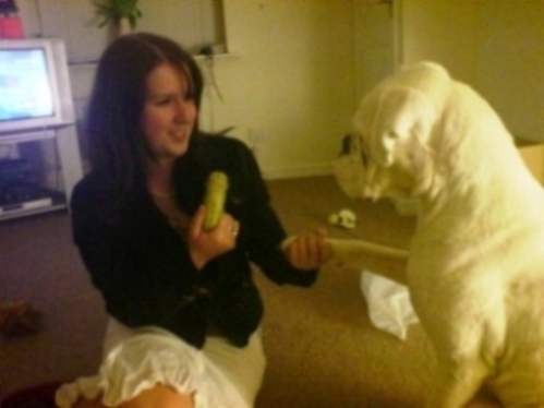 Bailey sitting next to me