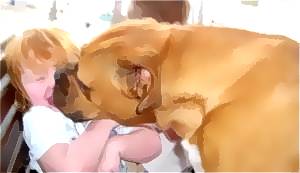 Boxers' really do love kids!