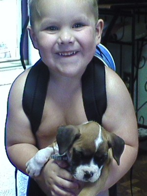 Brock - 3.5 yrs & Abby - 8 wks
