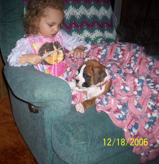 C.J. (8 wks) and Kaitlyn