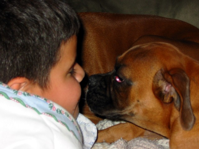 Christian kissing Bea