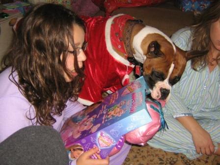 Christmas morning with the girls.