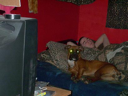 Cin and Daddy Sleepin