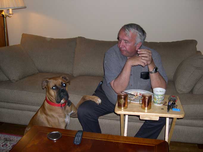 Dad Gets "The Paw"