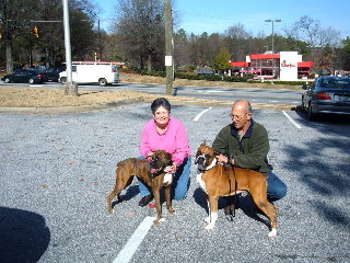 Dad, Mom & Belle bringing Jake home