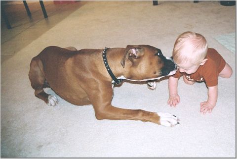 Deuce loves kissin babies