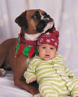 Diesel and the baby...