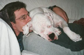 Finn and his Dad taking a nap