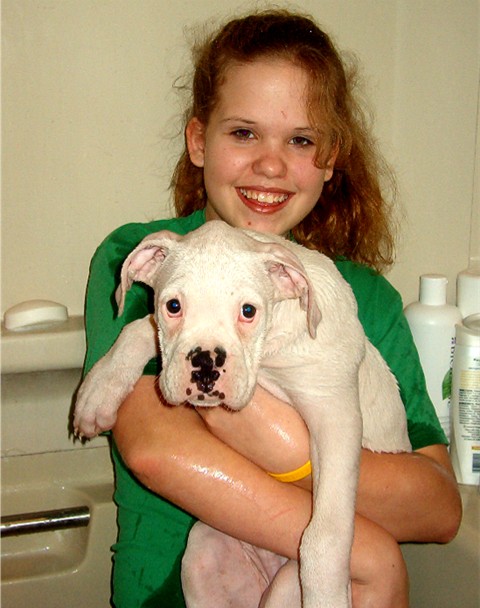 Glaciers first bath!