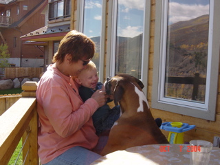 henry and peanut with "Goggie"