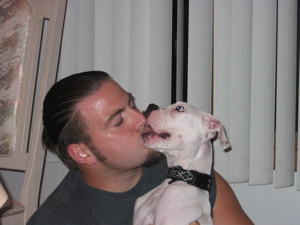 Hercules kissing Daddy