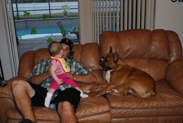 Hurley watching Justin with Skylyn