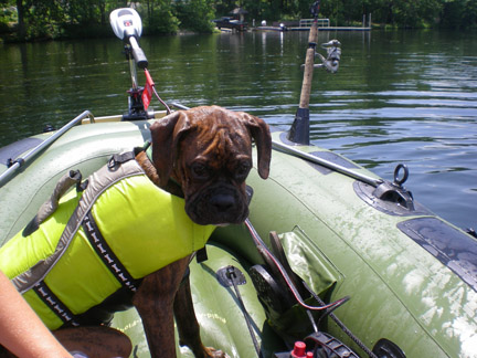 in boat