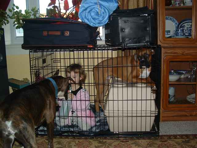 In jail with the guard looking on