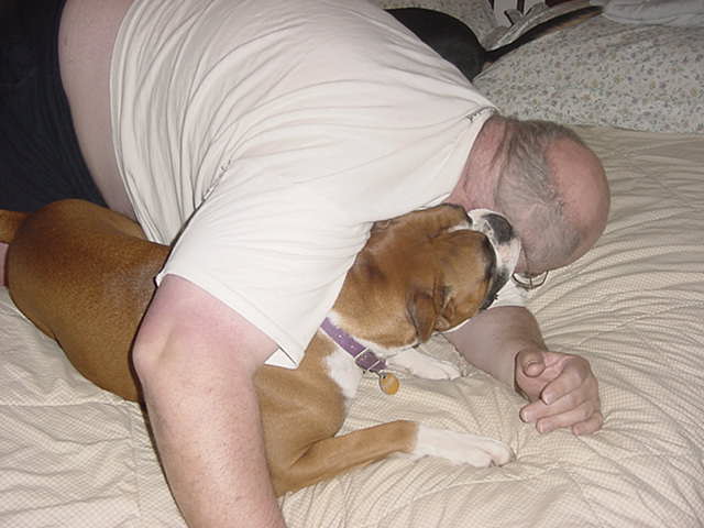 It's playtime and Daddy's the chew toy!!
