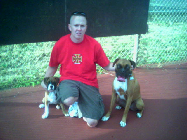 Jeff and the dogs