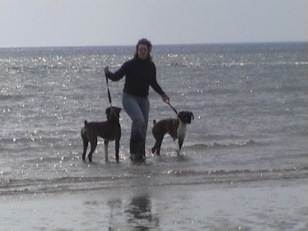 Jenson and Sacha in the sea