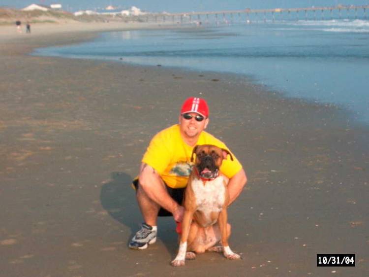 Junior and Daddy at the Beach