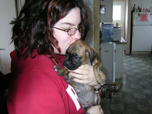 Kiki getting kissed by yours truly!
