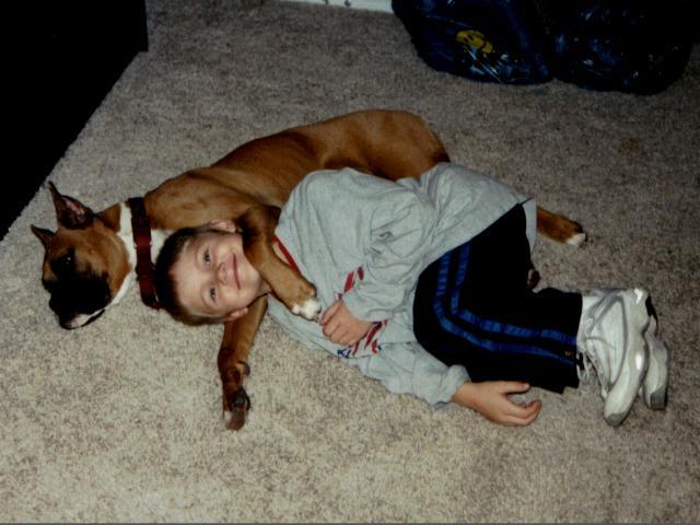 Kobe with my son Chance