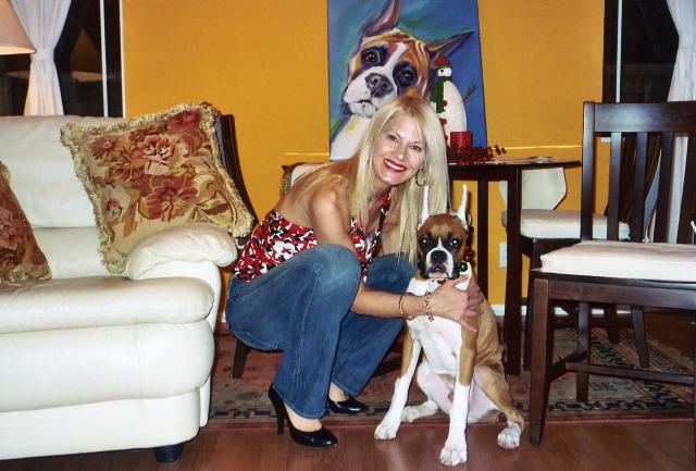 Lukas with Mommy and Fritz's Portrait