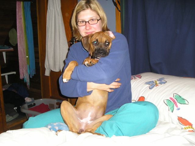Luna and me doing model shots before i go to work