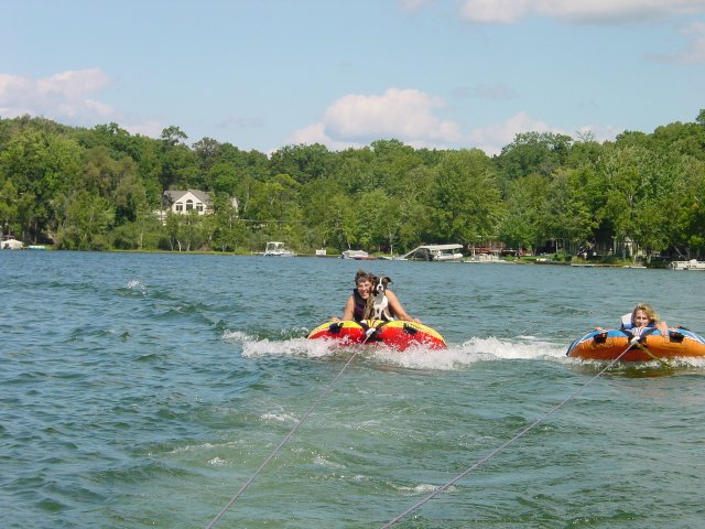 Maggie having fun on the water