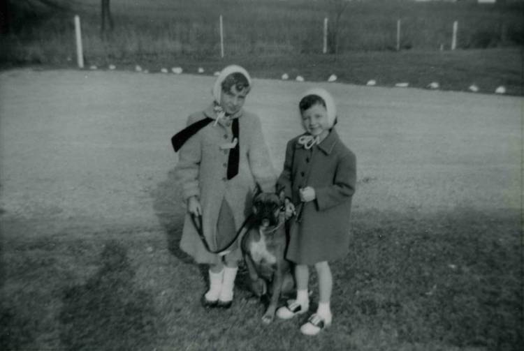 Me & a friend with my second boxer-Flippy II