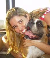 Me and my beautiful boxer Ianca.
