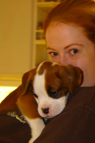 Me & Ruby her 1st day home