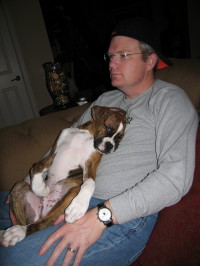 Mojo with his Daddy
