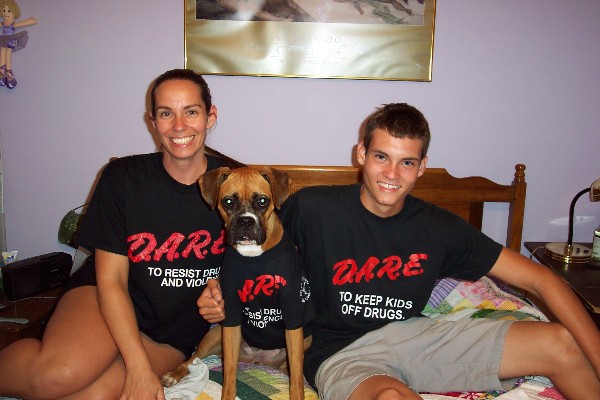 Mom, Stormie and brother Cris - showing support for Dad's Job