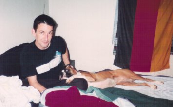 Mugs cuddling daddy