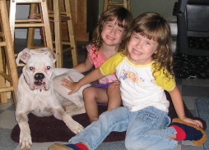 My girls and our puppy Mischievious again!