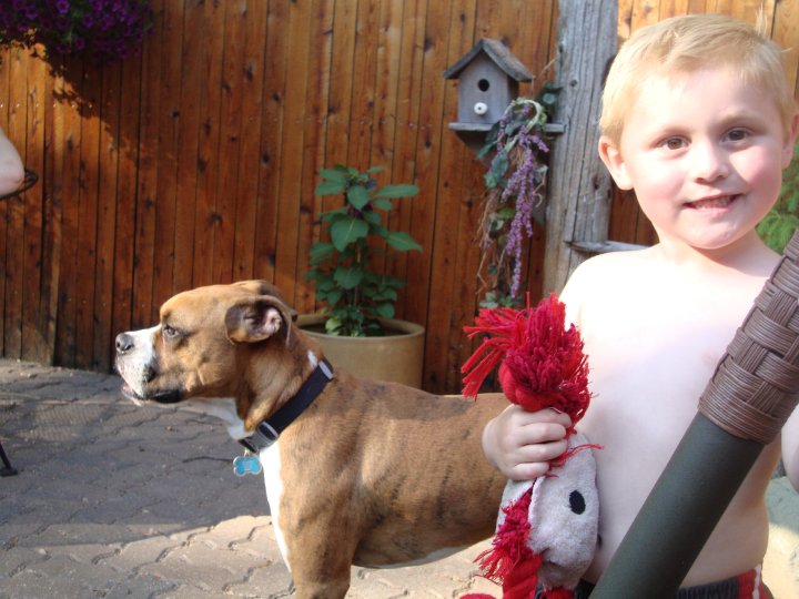 My nephew Kaleb posing with Ben..
