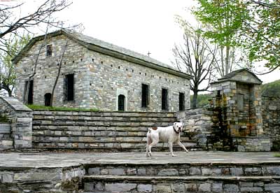 Out of a Greek church in Pelion