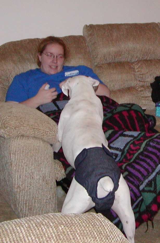 Payton and her diaper.