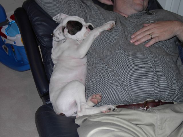 Resting with (gran) dad