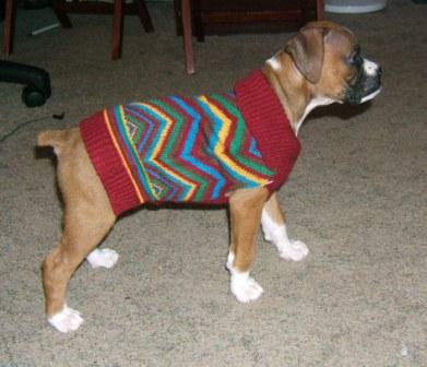 showing off her sweater