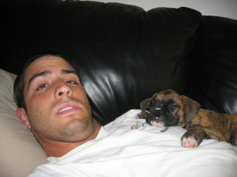 Sleeping on dad