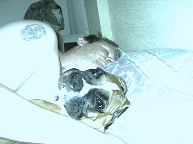 snoozing with my Dad